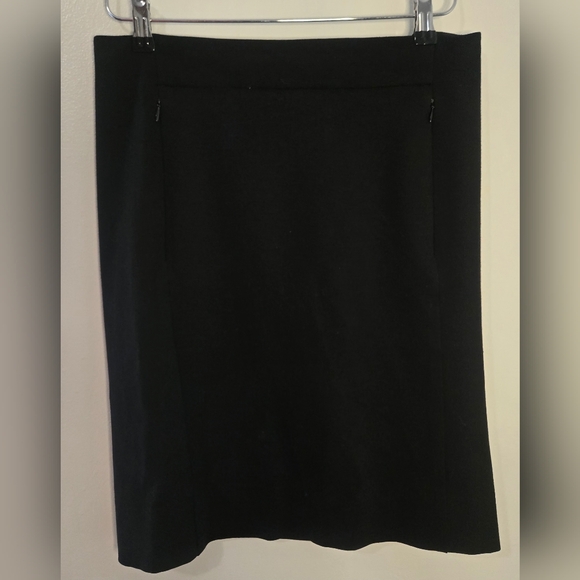 Diane Von Furstenberg Black Ponte Pencil Skirt with Pockets Misses size 10 - Picture 1 of 9